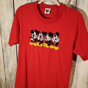 Disney Red Apparel with Iconic Logo